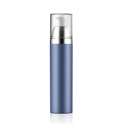 浙江工厂30ml50ml蓝色真空瓶AS/PETG按压式PP塑料乳液磨砂分装瓶