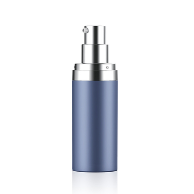 浙江工厂30ml50ml蓝色真空瓶AS/PETG按压式PP塑料乳液磨砂分装瓶