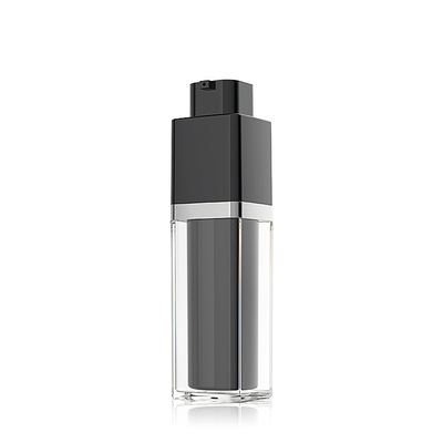 工厂30ml50ml方形旋转真空化妆品双层瓶方形正方形30g旋转按压瓶