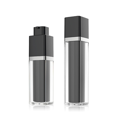 工厂30ml50ml方形旋转真空化妆品双层瓶方形正方形30g旋转按压瓶