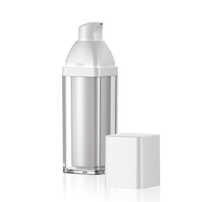 晟祺工厂30ml50ml卡扣式乳液瓶真空瓶分装瓶双层正方形化妆品瓶