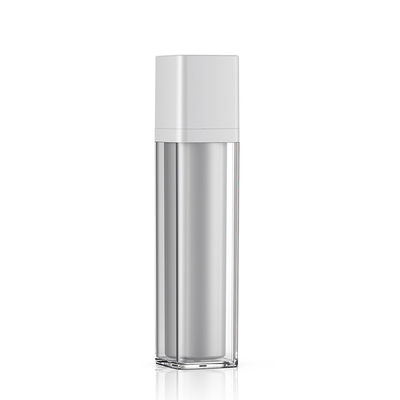 晟祺工厂30ml50ml卡扣式乳液瓶真空瓶分装瓶双层正方形化妆品瓶