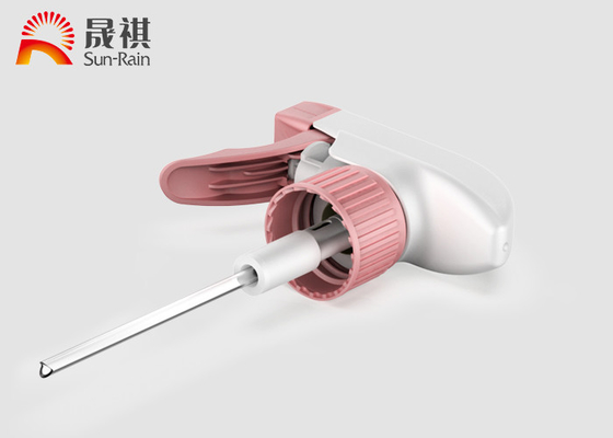 厂家批发28口径pp全塑方枪消毒液酒精喷雾瓶喷头倒置手扣式方枪