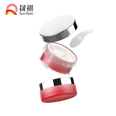 单双层/新品100G扁平面膜罐AS材质素颜霜瓶瓶面霜眼膜化妆品包材