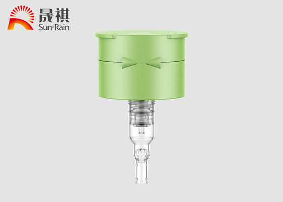 厂家供应卸甲油泵头33/410绿色光面卸妆水卸妆油泵头化妆品按压泵