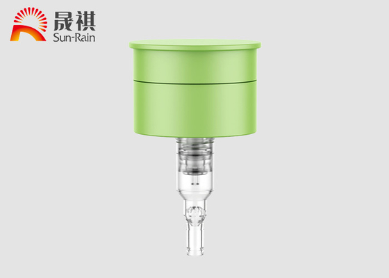 厂家供应卸甲油泵头33/410绿色光面卸妆水卸妆油泵头化妆品按压泵